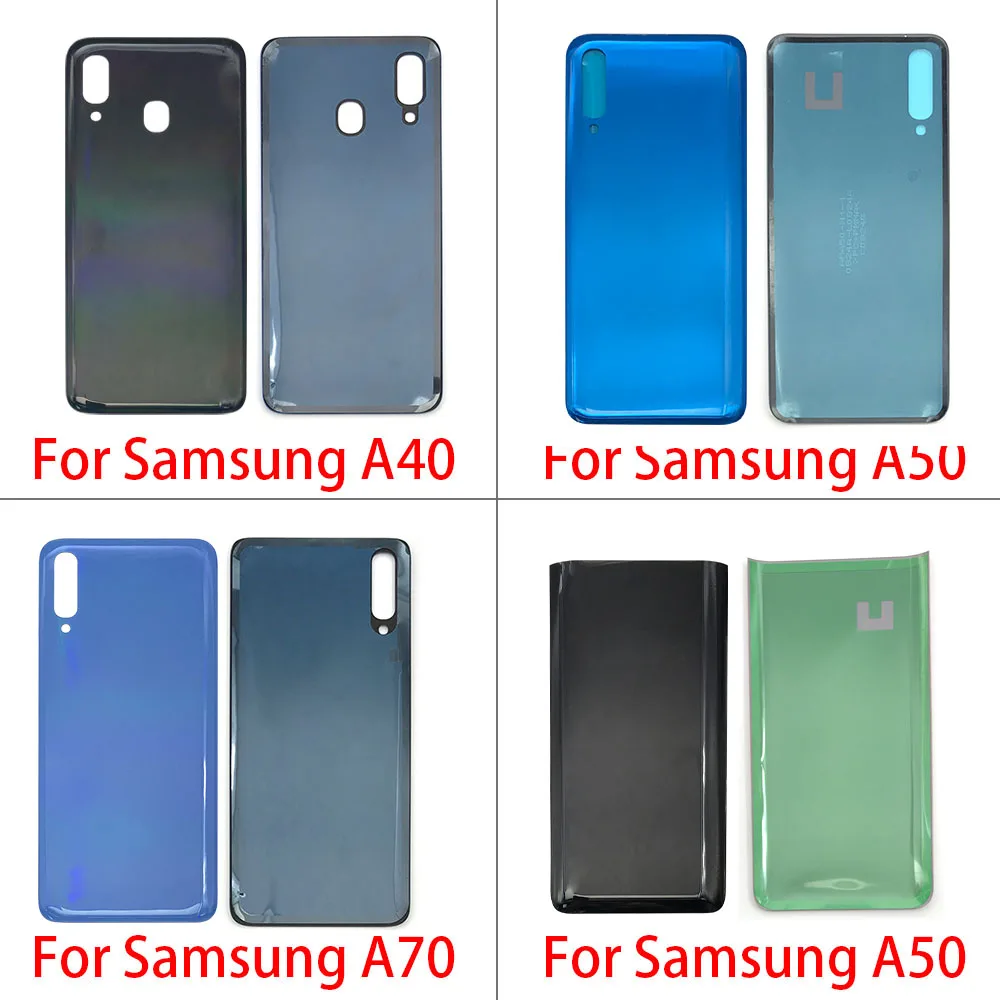 

10 шт./лот, задняя крышка батареи, задняя дверь для Samsung Galaxy A40 A405F A50 A505F A70 A705F A80 A805F наклейка на корпус