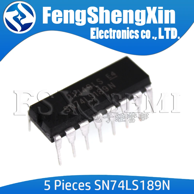 

Логический чип SN74LS189AN DIP16 HD74LS189P 74LS189 DIP-16 SN74LS189 DIP SN74LS189N, 5 шт.