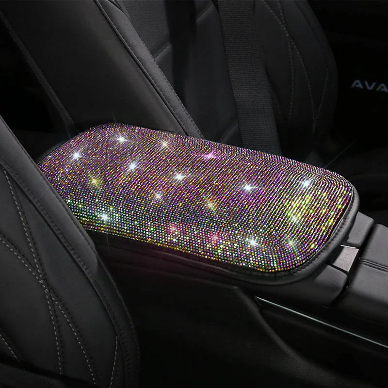 Красочный горный хрусталь кристалл крышка рулевого колеса Bling автомобиля аксессуары для интерьера чехол на автомобильный ремень безопасности Алмазная подушка для шеи для женщин