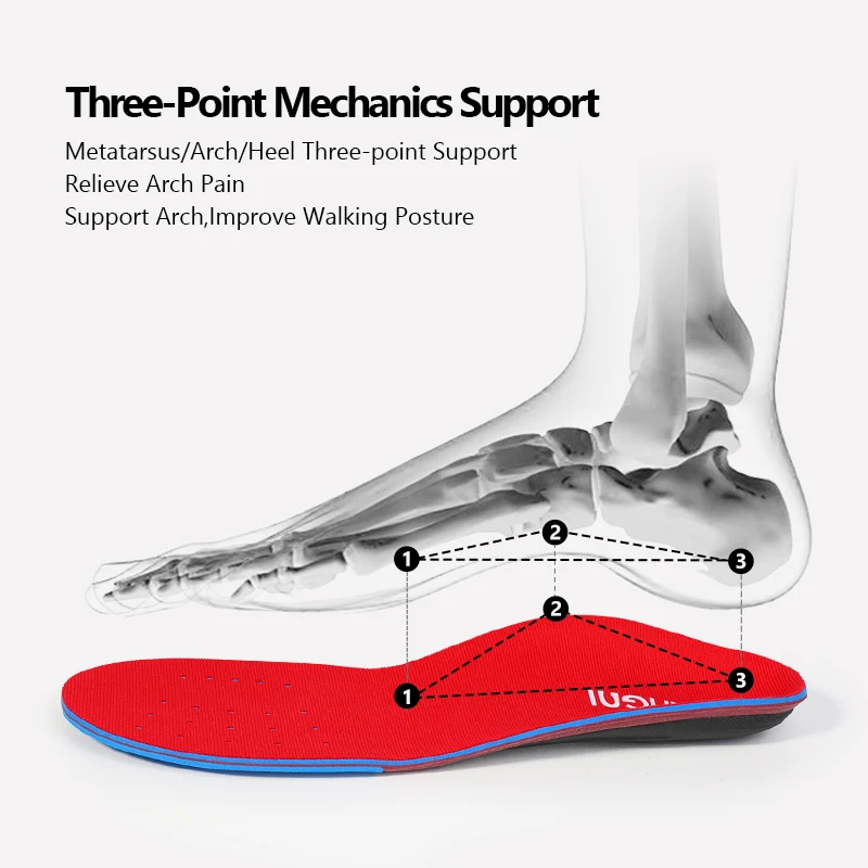 BANGNI Orthopedic Insoles Arch Support Shoes Pad Flat Feet Inserts Orthotic Heel Pain Plantar Fasciitis Sole for Women Men