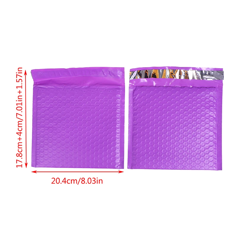 

10pcs 20.4*17.8cm Poly Bubble Mailing Purple Color Shockproof Courier Bubble mailer Mailer Shipping Padded Envelope Bags