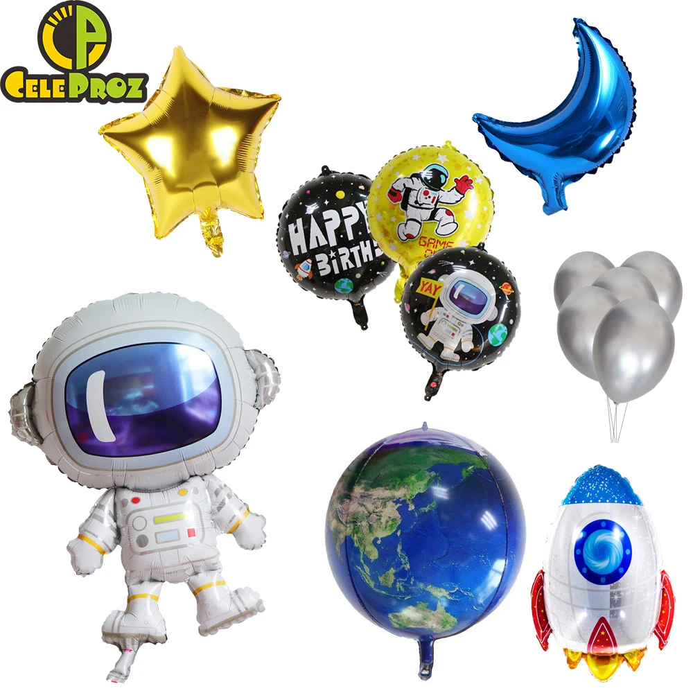 Надувной космонавт внешняя космическая тема вечерние вытянутые воздушные шары