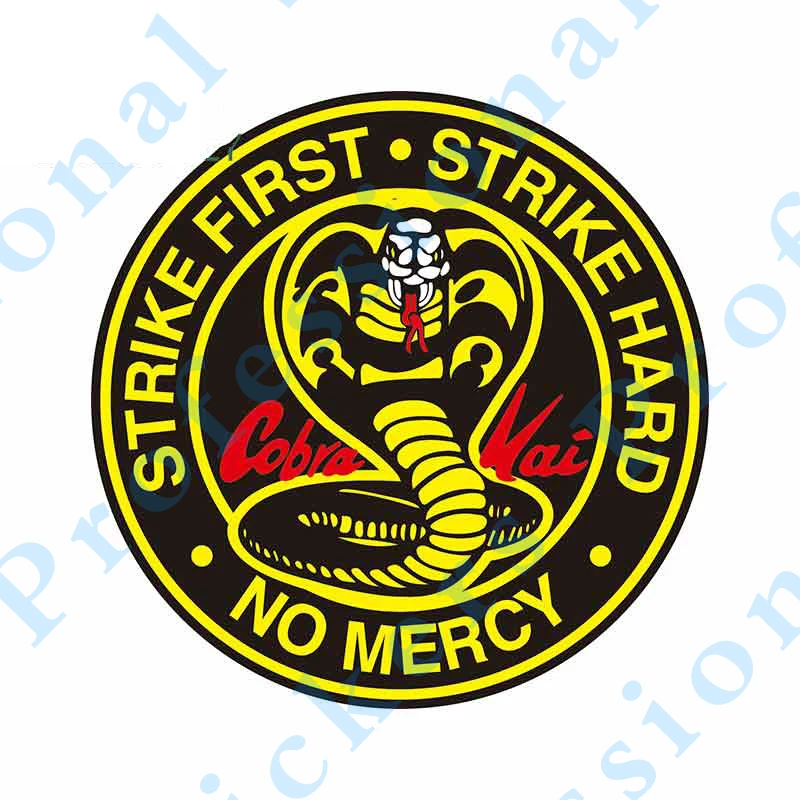 

Cobra Kai Circle Logo Big Cobra Fine Decal for VAN RV Vinyl Car Sticker DecorationCar Accessories Waterproof Suitable