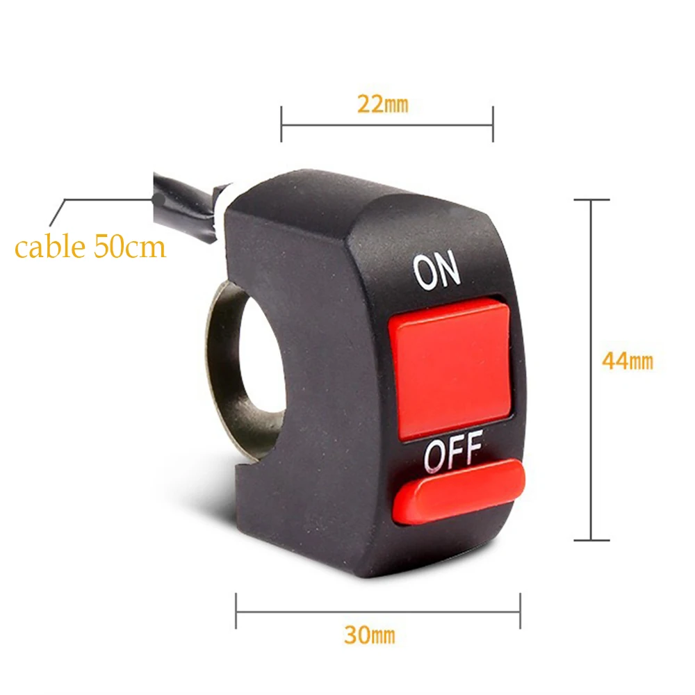 

1 Piece Motorcycle Switches Bullet Connector Handlebar Switches ON/OFF Button Connector Push Button Switch Motorbike Accessories