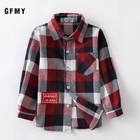 gfmy 2020 autumn 100 cotton full sleeve fashion kids plaid shirt 2t 14t casual big kid clothes can be a coat
