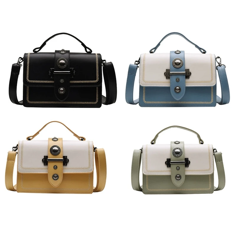 

Women's Casual Shoulder Bag High Quality PU Leather Women's Handbag With Rivet Shoulder Messenger Bag