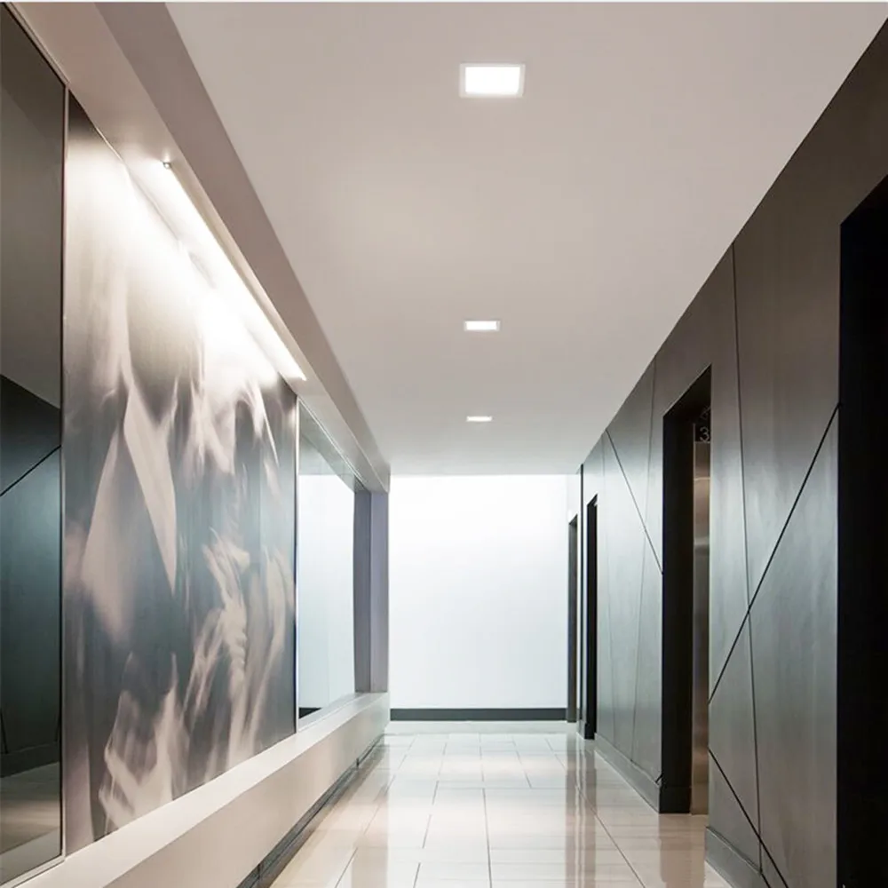 [DBF] ультра тонкий светодиодный светильник круглый/квадратный 3 Вт 4 6 9 12 15 18