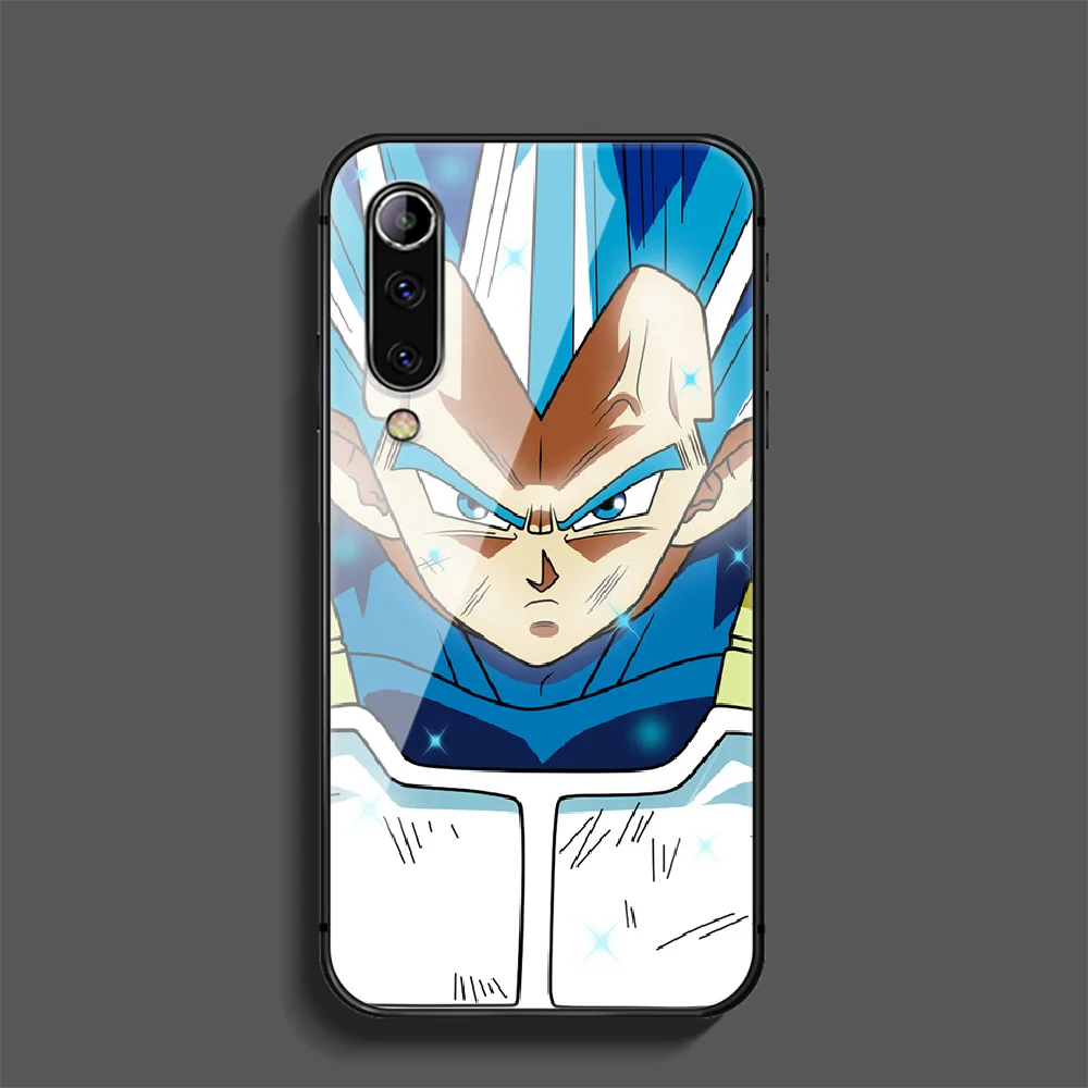 

Dragons-Balls Vegeta Phone Tempered Glass Case Cover For Xiaomi Mi Note A2 A3 8 9 3 9 9T 10 Max Pro Lite Ultra Cover Black Etui