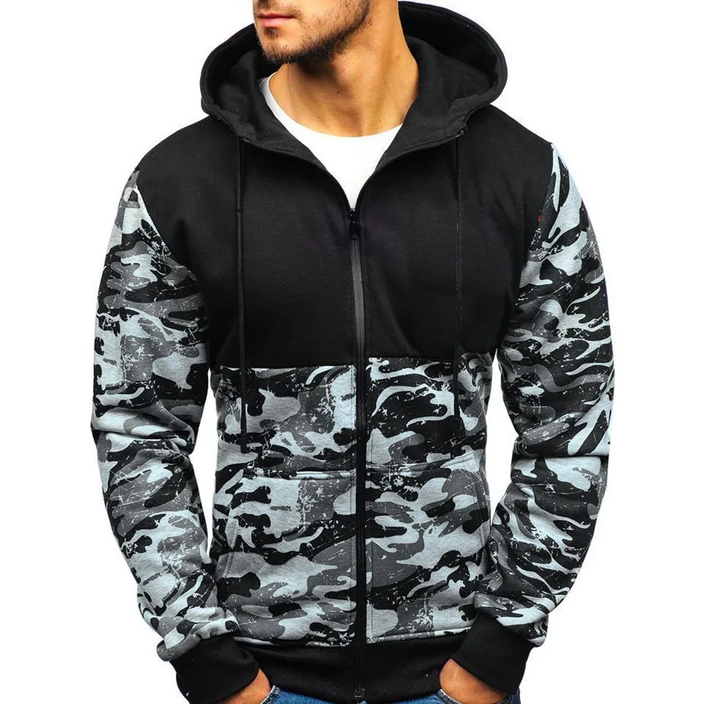 Камуфляжный мужской тренировочный свитер Прошитые пуловеры с - Цена: 1 377,23 руб.