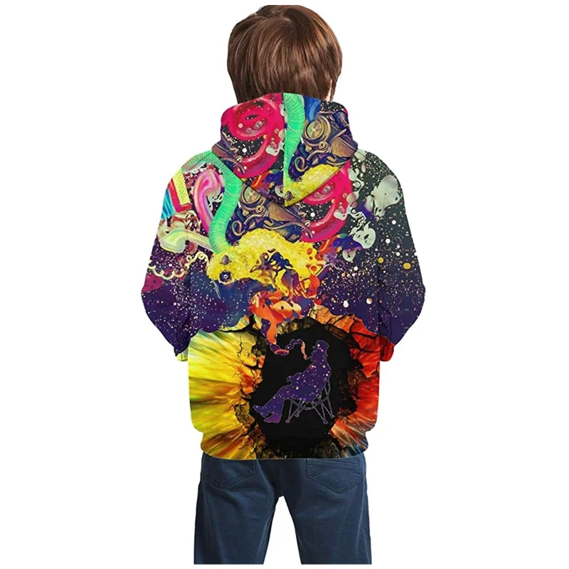 

Youth Hoodie Boys & Girls Kids Sweatshirt 3D Exquisite Printed Pullover Sweater retro t shirt harajuku