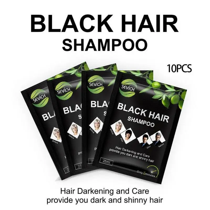 10 шт. краска для волос черный шампунь модный крем Натуральный гель мужчин и