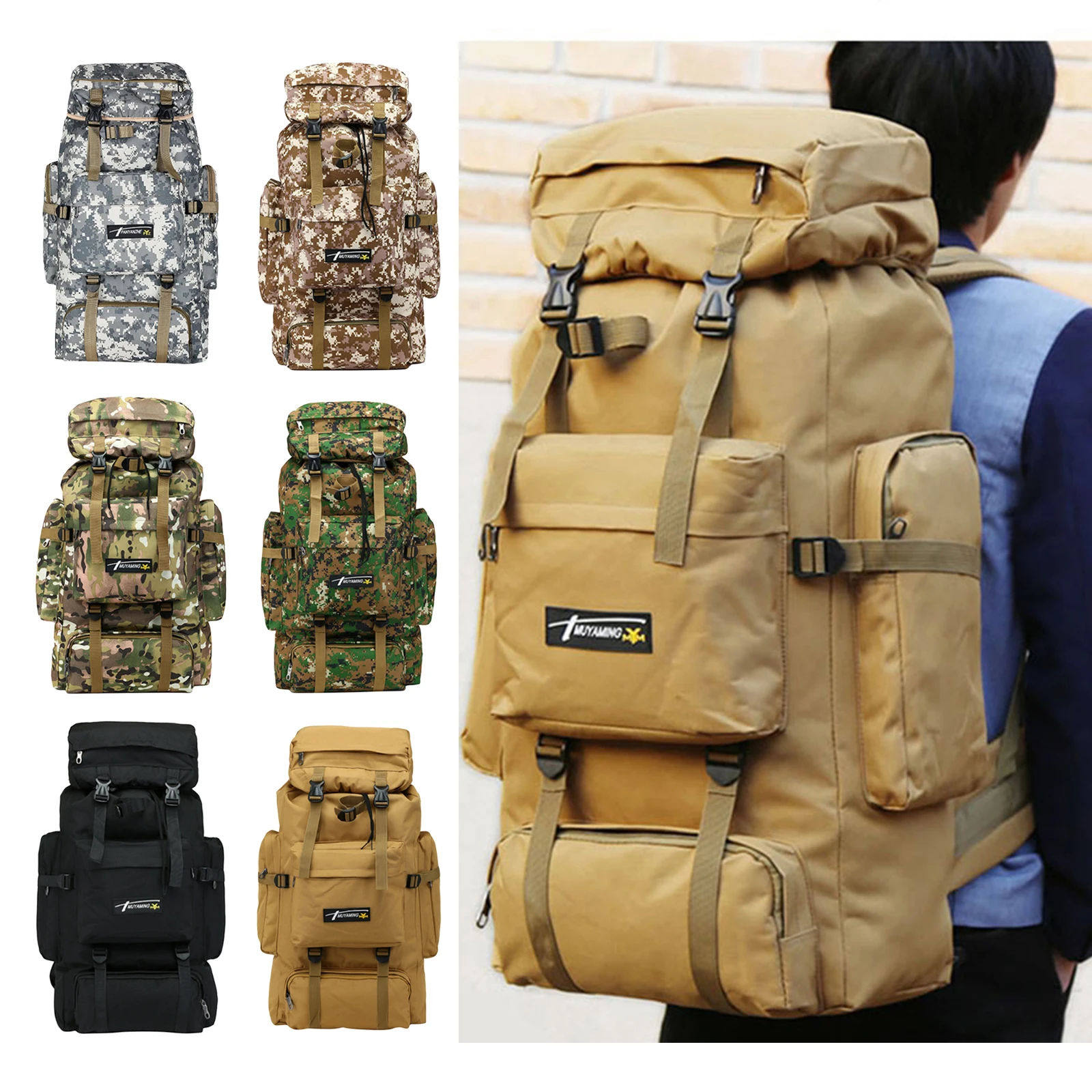 

70L Outdoor Backpack Camping Rucksack Sack Bag Haversack Sack for Hiking Camping Climbing