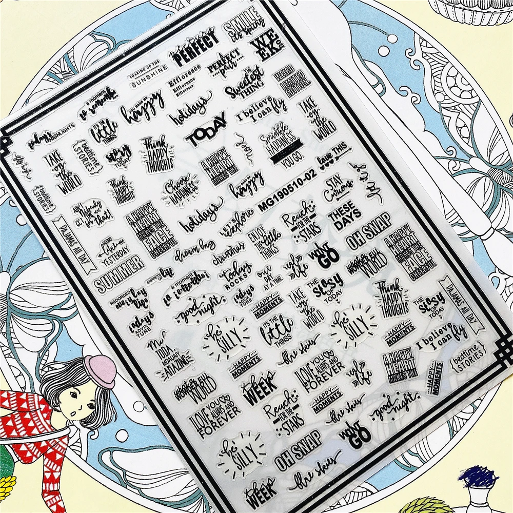 

MG190510-02 MG190510-03 letter alphabet 3D Back glue Nail Art Stickers Decals Sliders Nail ornament decoration