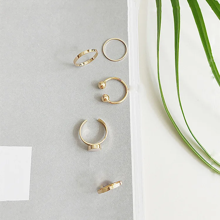 Корейский 5 шт./компл. Простые Кольца для суставов палец женщин Bijoux модные