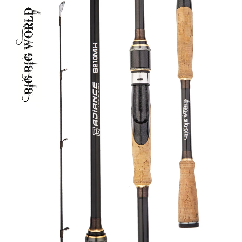 

BIGBIGWORLD Conquer Lure Fishing Rod Spinning 24T Carbon Baitcasting Black Travel Lure Rod 10-40g M/MH 1.8m 2.1m 2.4m 2.7m