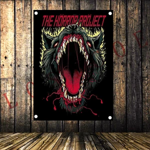 Rock and Roll Pop Band Team Logo Concert Posters Flag & Banner Popular Music Theme Painting KTV Bar Cafe Home Wall Decoration