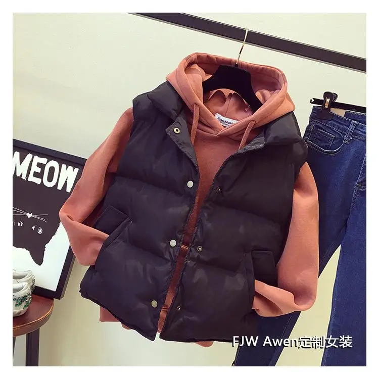 2019 Harajuku Стиль зимние женские хлопковые пальто свободного кроя студенческие