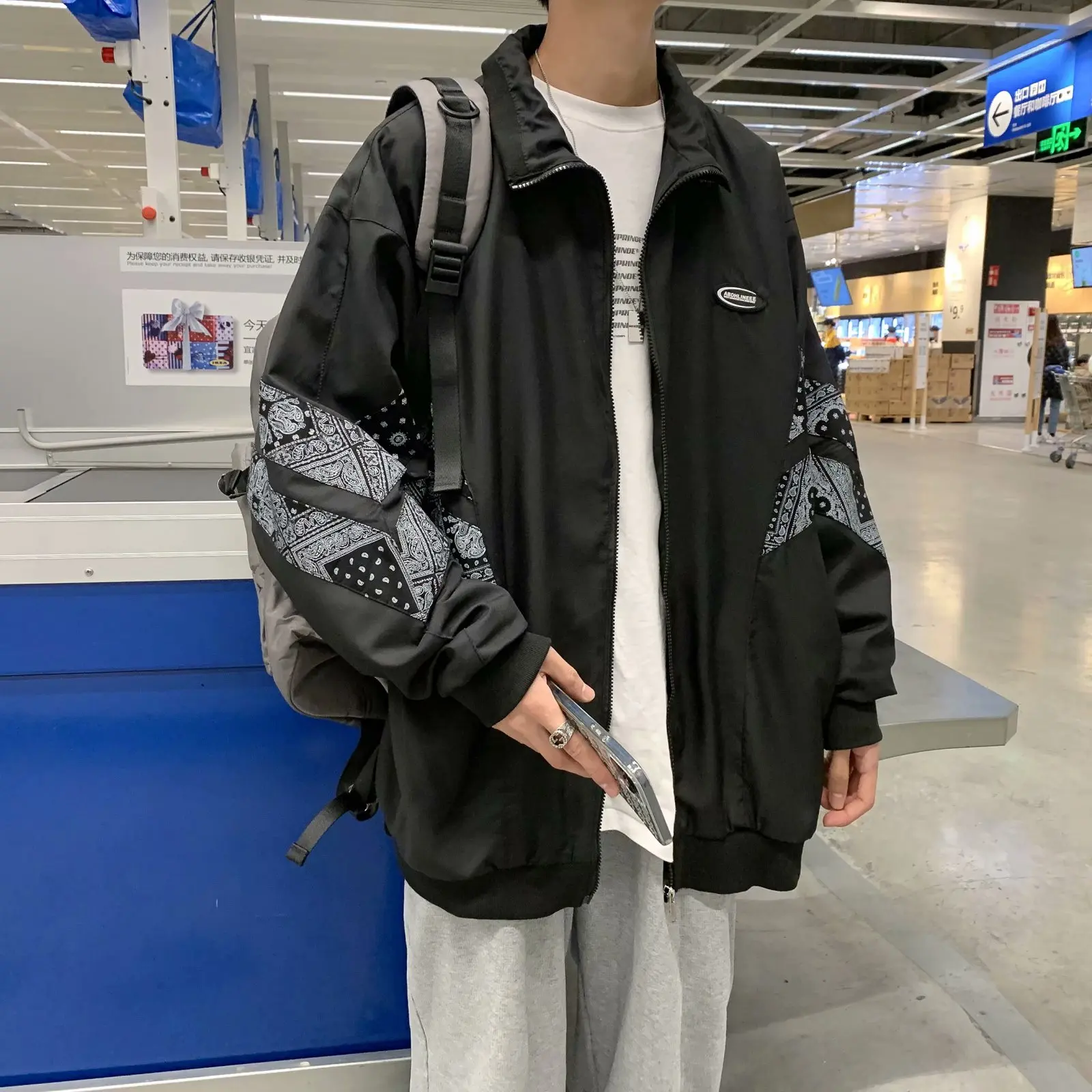 

2022 Autumn Men Jackets And Coats Loose Streetwear Casual Outwear Coats Hip Hop Men's Windbreaker Overcoat Clothing