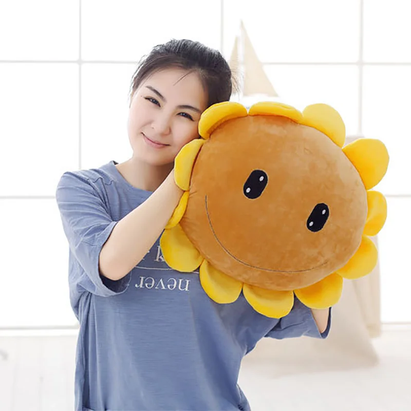 Kawaii плюшевая Милая мультяшная Подушка Подсолнух мягкая наполненная растение