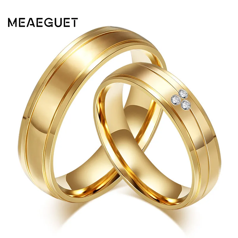 Meaeguet модные свадебные кольца для возлюбленной парные из нержавеющей стали