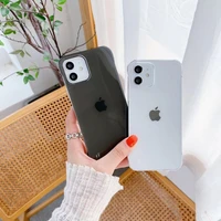 transparent pc hard phone case for ihone 11 12 13 pro max xr x xs xsmax 7 8 plus se2020 13mini borderless thin cover case