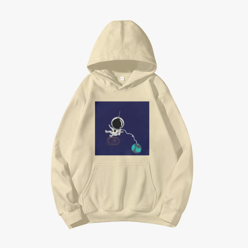 

Lovely Spaceman Cartoon 2021 New Popular Male Funny Cartoon Pattern Anime Print Sweater Wool Liner Hoodie Men Male Tops