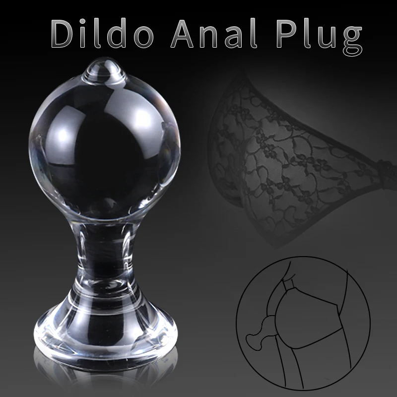 Прозрачная Анальная пробка из смолы с кристаллами ювелирные изделия гладкая