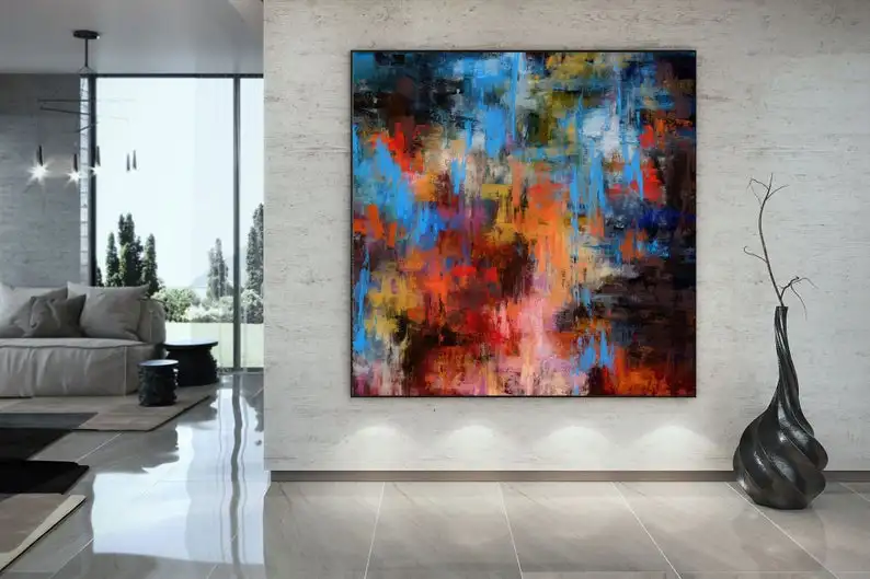 

Extra Large Wall Art Palette Knife Artwork Original Painting,Painting on Canvas Modern Decor Contemporary Art Abstract Painting