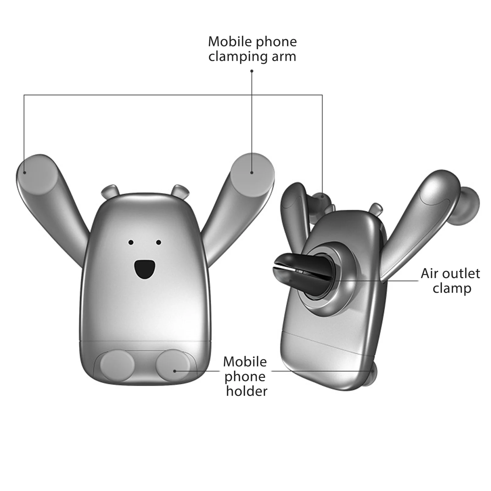 

Universal Gravity Auto Phone Holder Car Air Vent Clip Mount Mobile Phone Holder CellPhone Stand Support For IPhone For Samsung