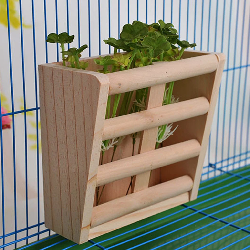Wooden Hay Feeder Rack 15.5x8x15cm- Manger for Rabbit Guinea Pig Chinchilla And Other Small Animals |