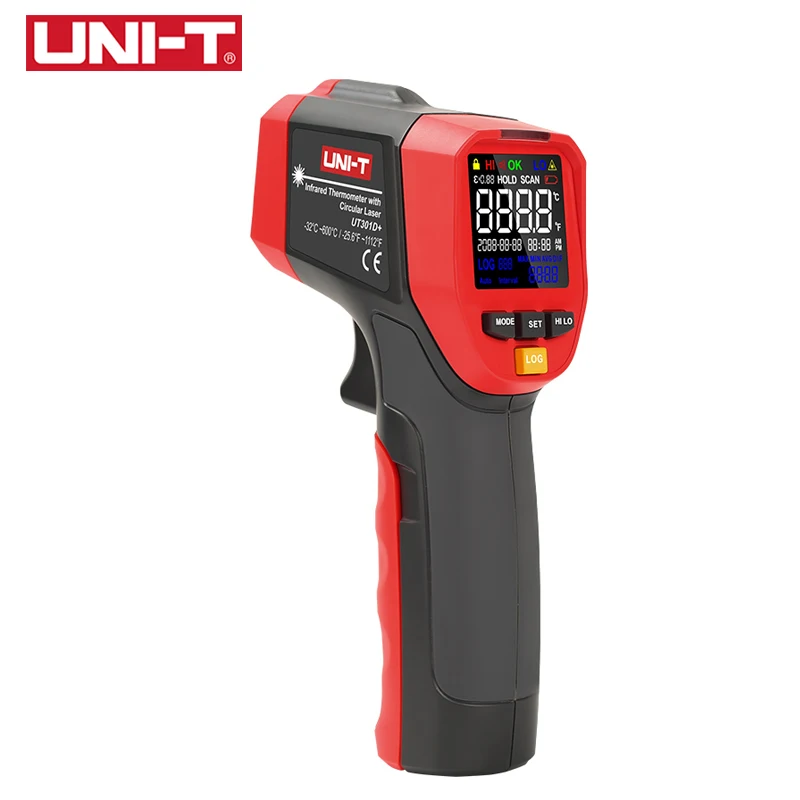 

UNI-T Infrared Thermometer UT301A+/UT302C+/UT301D+ Non-Contact Color Screen Digital Handheld Industrial Infrared Temperature Gun