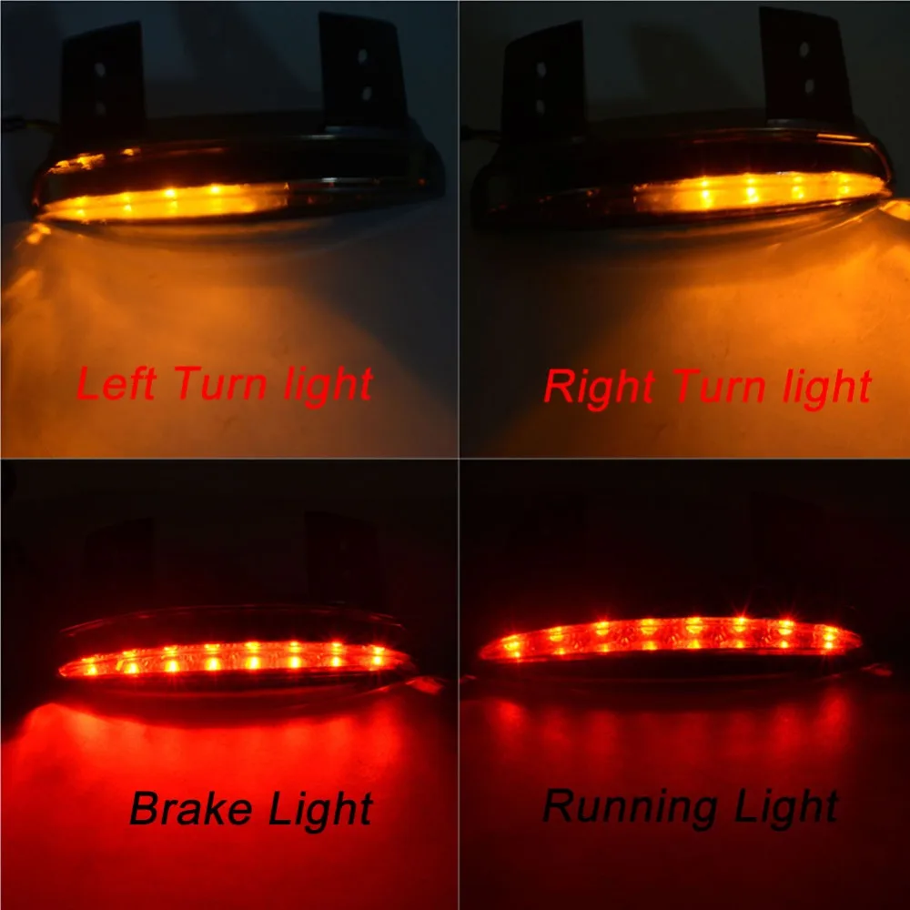 

Motorcycle Tail Light Lamps Turn signal Left right Rear Fender Edge Brake Taillight For Touring Sportster XL 883 1200 Led