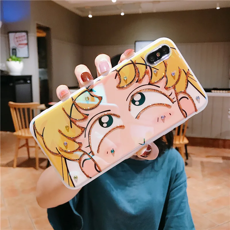 Чехол для iphone 11 pro Max Bling Sailor Moon, для iphone 11 X XR XS Max 6 7 8 plus, мягкий чехол из ТПУ с рисунком Crayon Shin-Chan