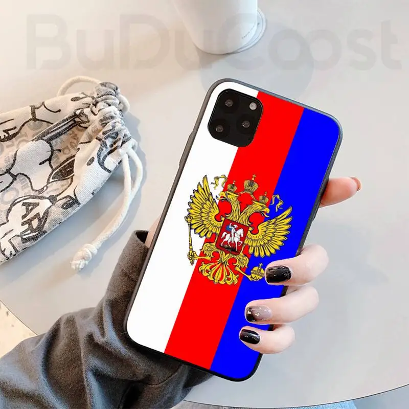 

Russia Flag national emblem Phone Case for iphone 11 Pro 11 Pro Max X XS XR XS MAX 8plus 7 6splus 5s se 7plus SE 2020 case