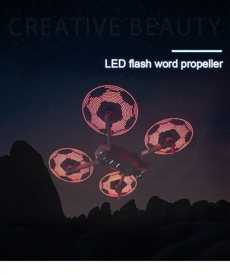 Для DJI Mavic 2 Pro светодиодный пропеллер Flash Word Blade программируемый узор весло Quick-Releas Prop для DJI Mavic 2 Pro/Zoom