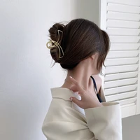 classic 2021 design golden color barrettes metal hair clips for women hair accessories hairpins headwear girls ornaments crab