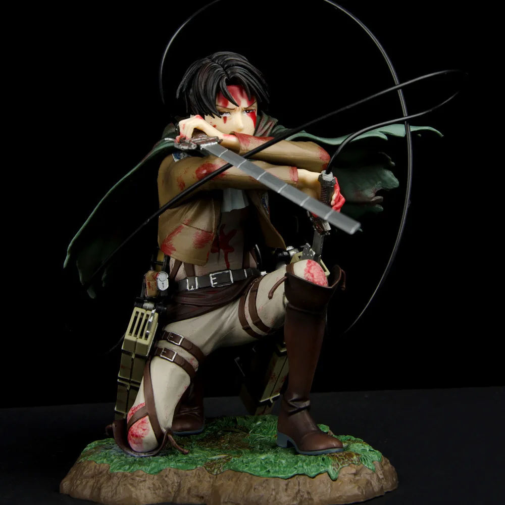 

Levier Soldier War Damaged Bloody Battle Kneeling Position Boxed Attack Figure Art Decoration