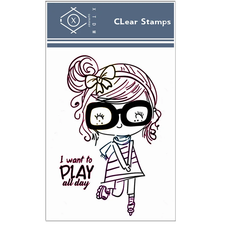 Горячая Распродажа прозрачные штампы для девочек силиконовые уплотнения