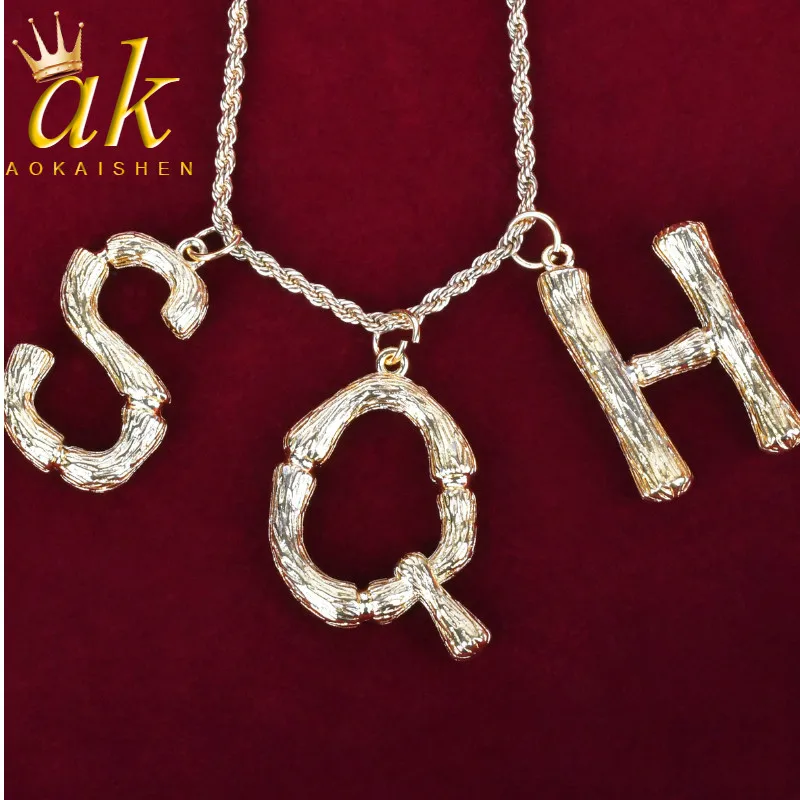 

Initial Letter Bamboo Pendant Hip Hop Rock Street Jewelry