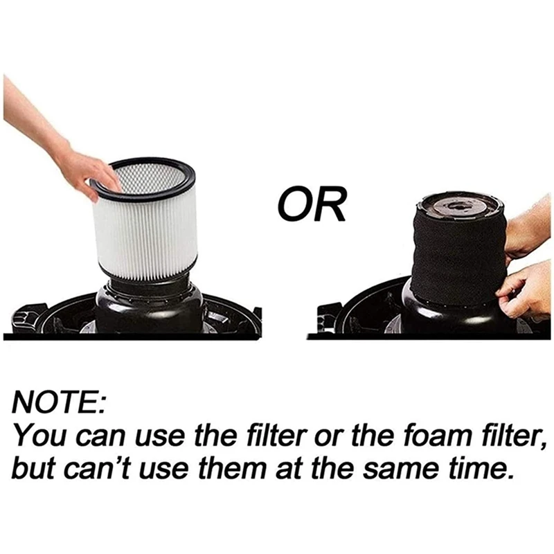 

Foam Sleeve Filter for Shop-Vac 90304 90350 90333 Cartridge Filter Replacement Fits Most Wet/Dry Vacuum Cleaners