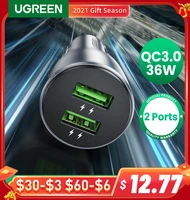 ugreen car charger quick 3 0 charge usb qc 3 0 car charging fast charger for samsung xiaomi mobile phone car usb charger