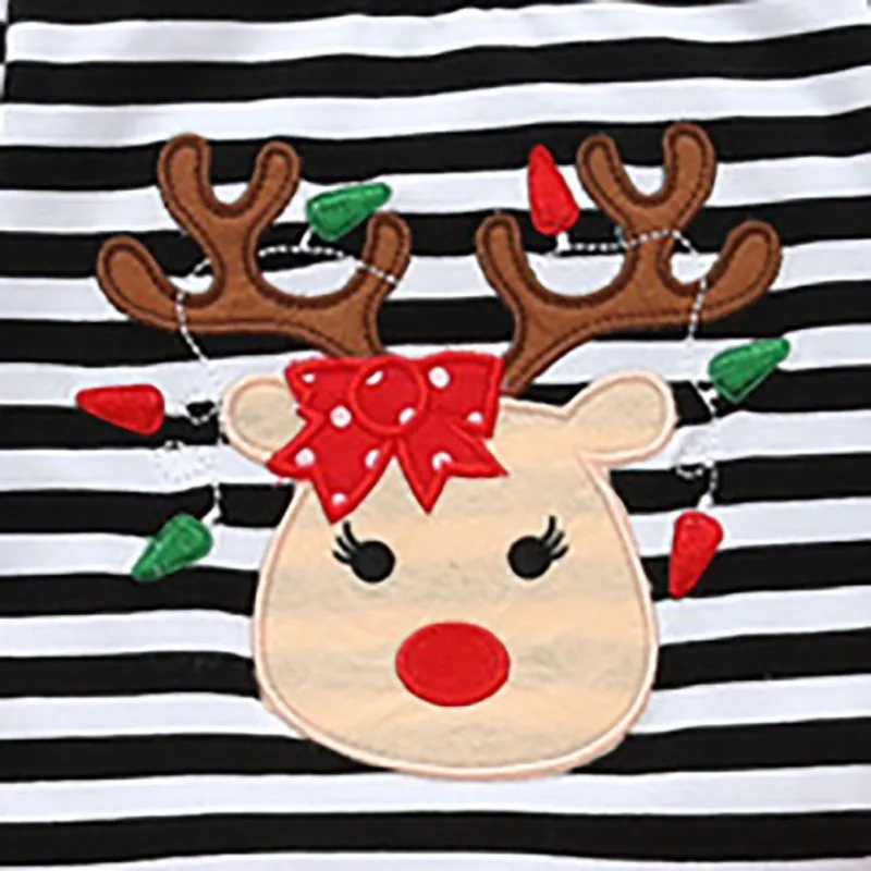 Комплект одежды для маленьких девочек из 2 предметов детские рождественские