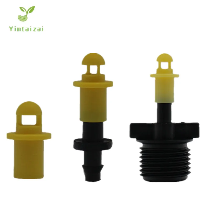 

Yellow 360Degree Refraction Sprinkler Misting Nozzles For Garden Watering MicroSprayer Drip Irrigation Fittings