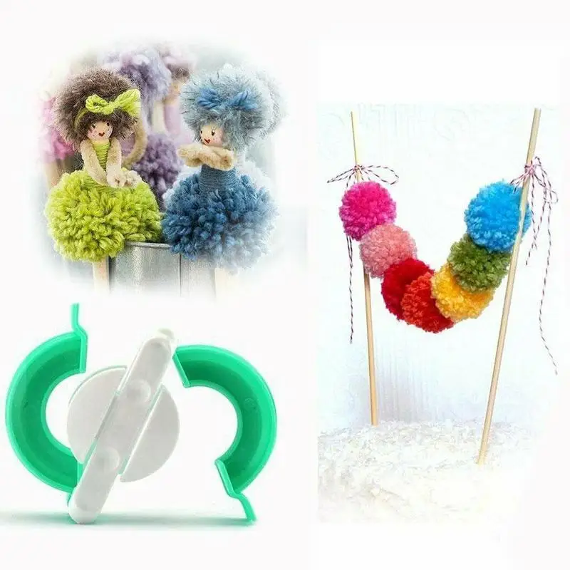 

DIY Random Color Fluff Ball Braiding Tool Making Pompom Weaver Wool Needle Creative Equipment Knitting R4D0