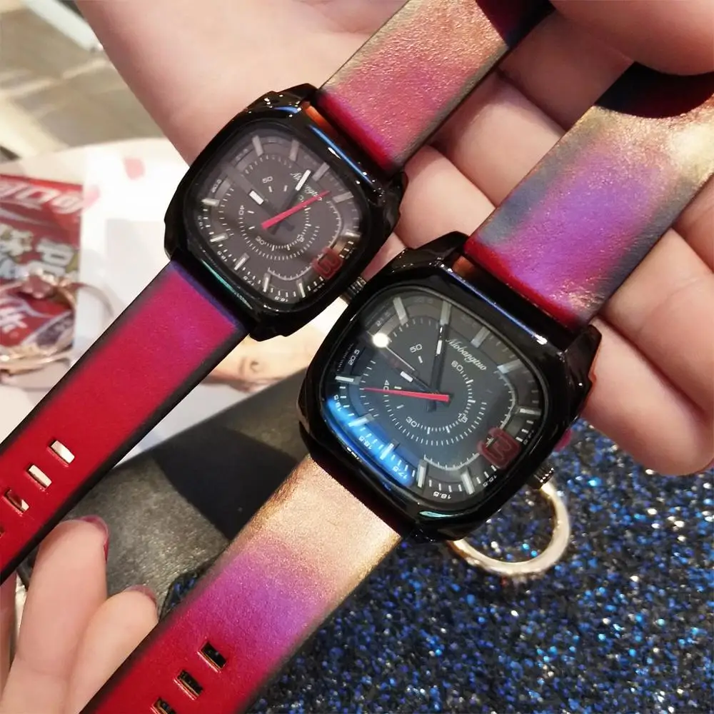 Модные часы для пары унисекс Светящиеся женские ремень ретро водонепроницаемые