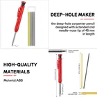 Твердый маркер, набор столярных карандашей для строительства, встроенная точилка, механический маркер для глубоких отверстий, маркировочный инструмент