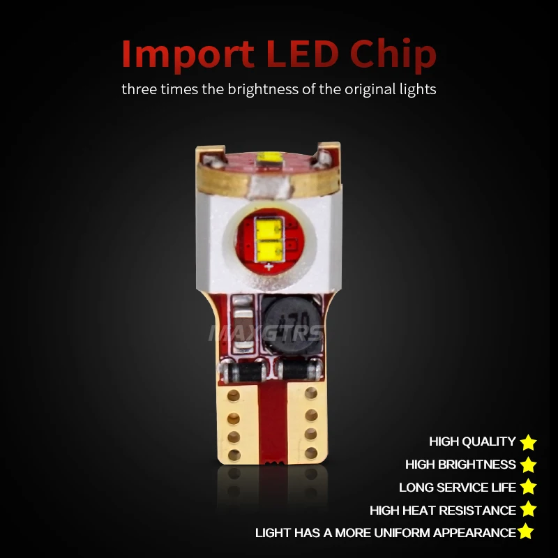 2x супер яркий T10 W5W 168 194 6 SMD CSP чип Canbus Автомобильный светодиодный светильник для замены двери для Чтения номерного знака светодиодный светильник