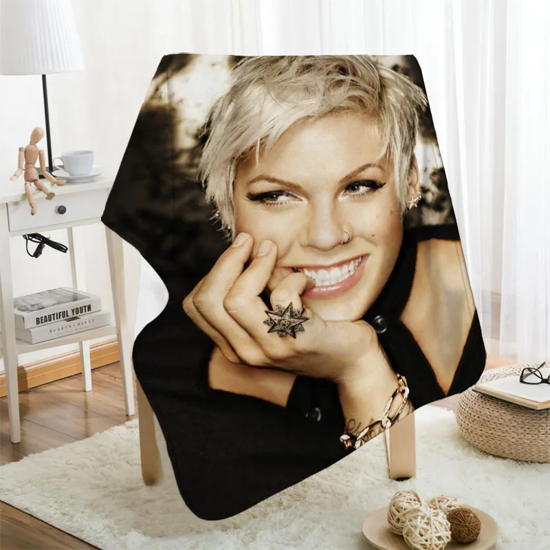 Economici Musife Custom P!NK Flanella Coperta Progetta La Tua Coperta Coperte Di Flanella Per Divano Dropshipping Fai Da Te