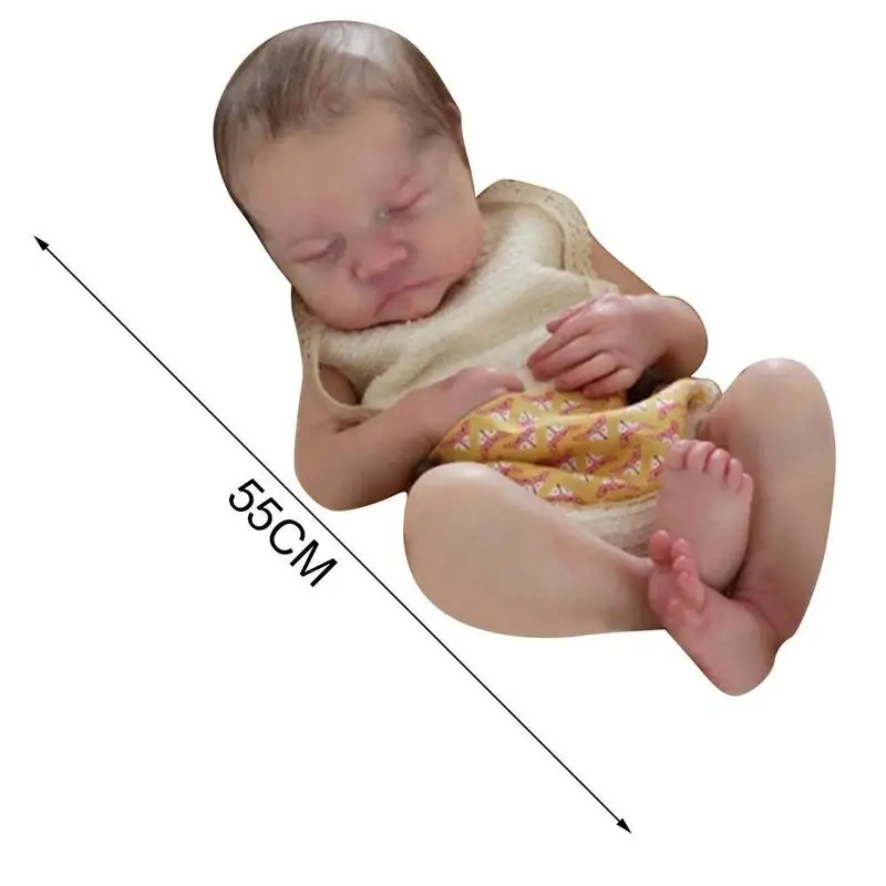 

55cm Simulation Baby Kit Inyl Realistic Sleep Infant Random Clothes Mould Silicone with K8T7
