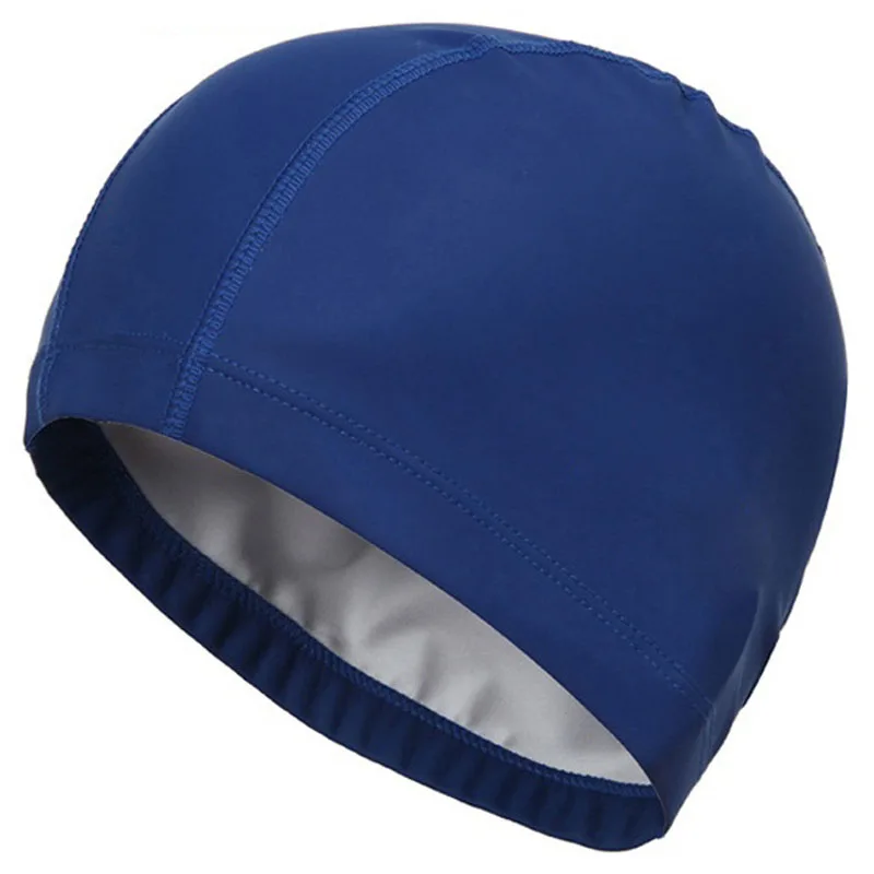 Unisex Swimming Cap Waterproof Polyester Fabric Protect Ears Long Hair Durable Swim Pool Hat for Adults Kids Training | Спорт и
